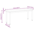 Banco Gris Sonoma 110 x 35 x 45 cm Madera de ingeniería