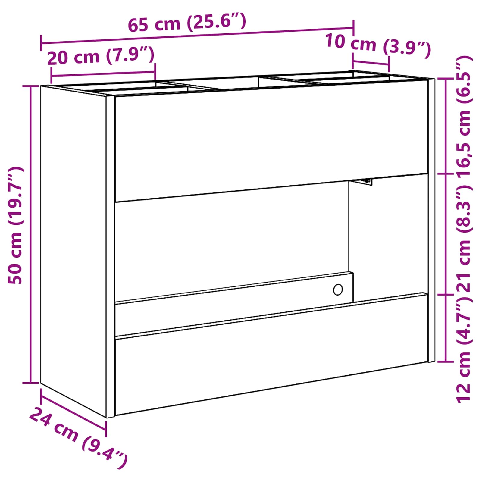 Soporte de Sombrilla 65 x 24 x 50 cm Madera de ingeniería