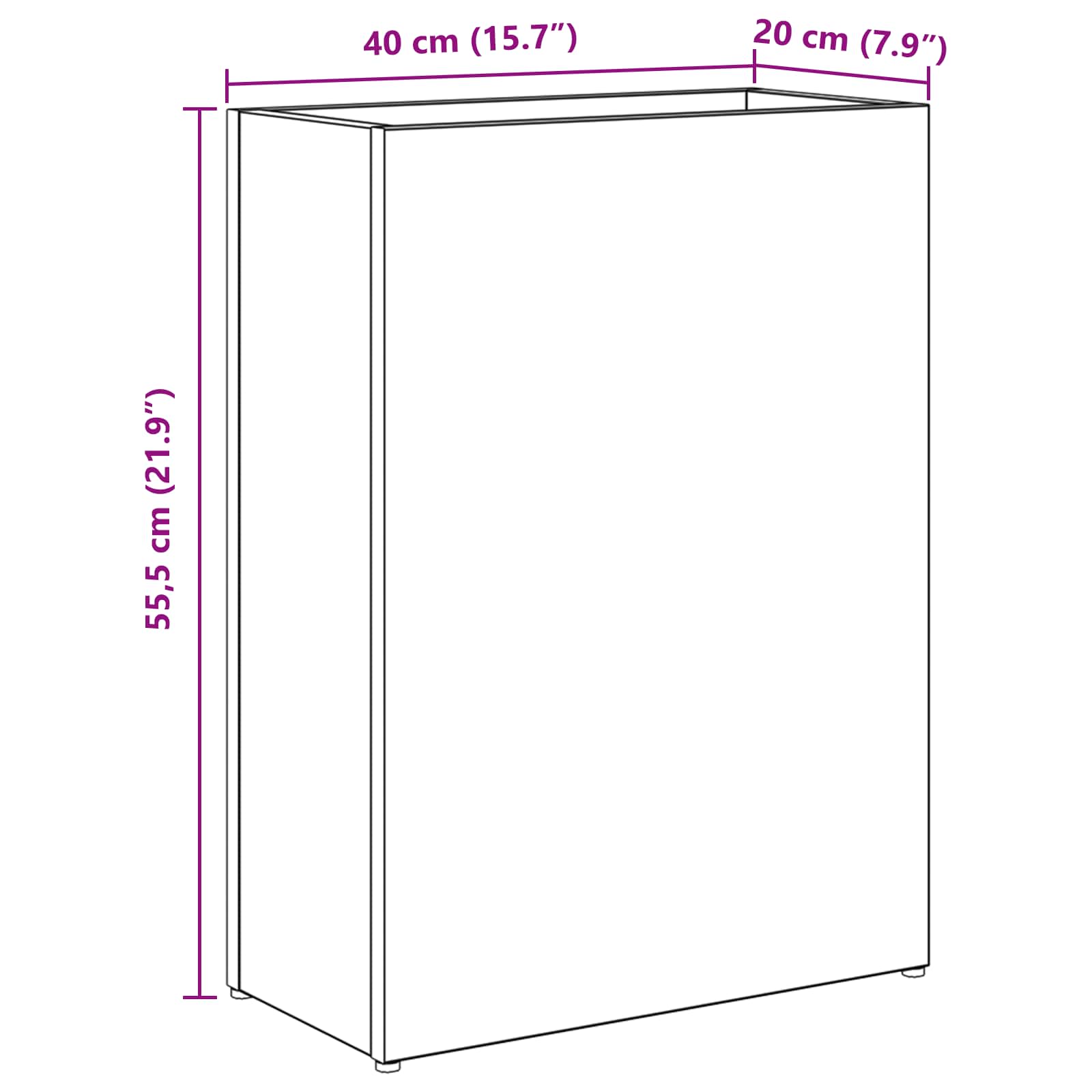 Paraguero Roble Sonoma 40 x 20 x 55,5 cm