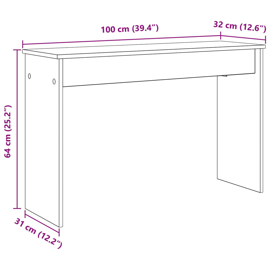 Soporte para teclado 100 x 32 x 64 cm Madera de ingeniería