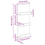Estante de revistas 43 x 11 x 102 cm Madera de ingeniería