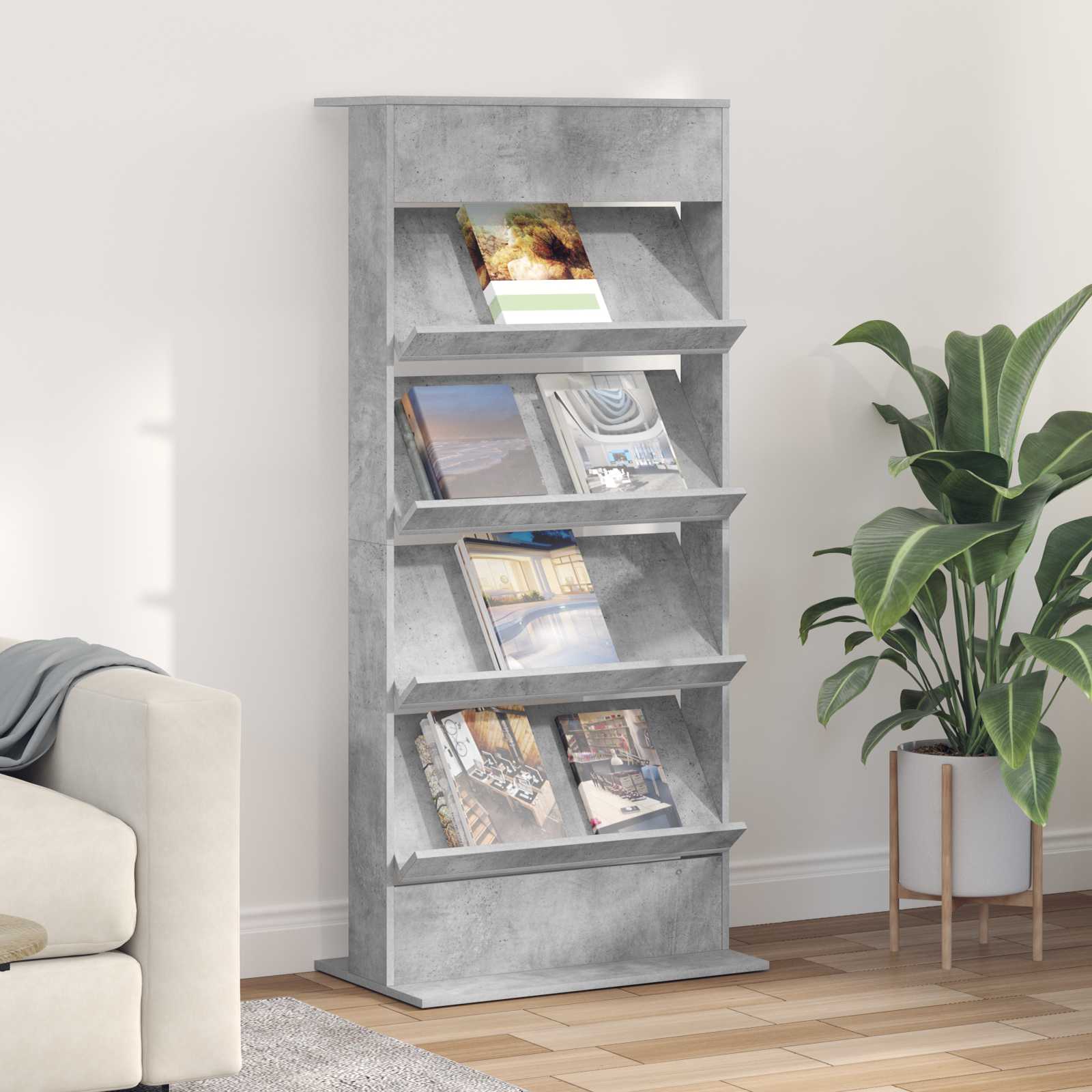 Estante de revistas 70 x 41 x 126 cm Madera de ingeniería