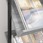 Estante de revistas con estante Gris Sonoma 68 x 40 x 123.5 cm