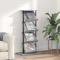 Estante de revistas con estante Gris Sonoma 68 x 40 x 123.5 cm