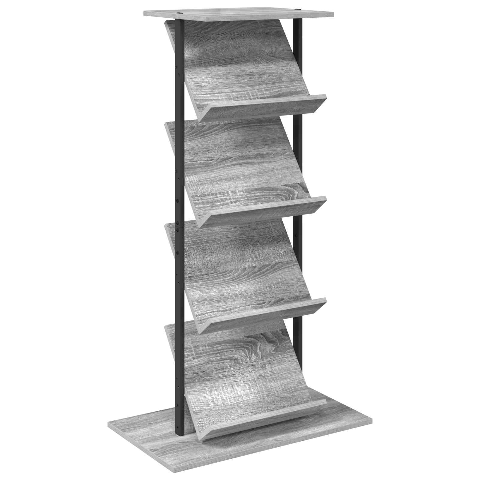 Estante de revistas con estante Gris Sonoma 68 x 40 x 123.5 cm