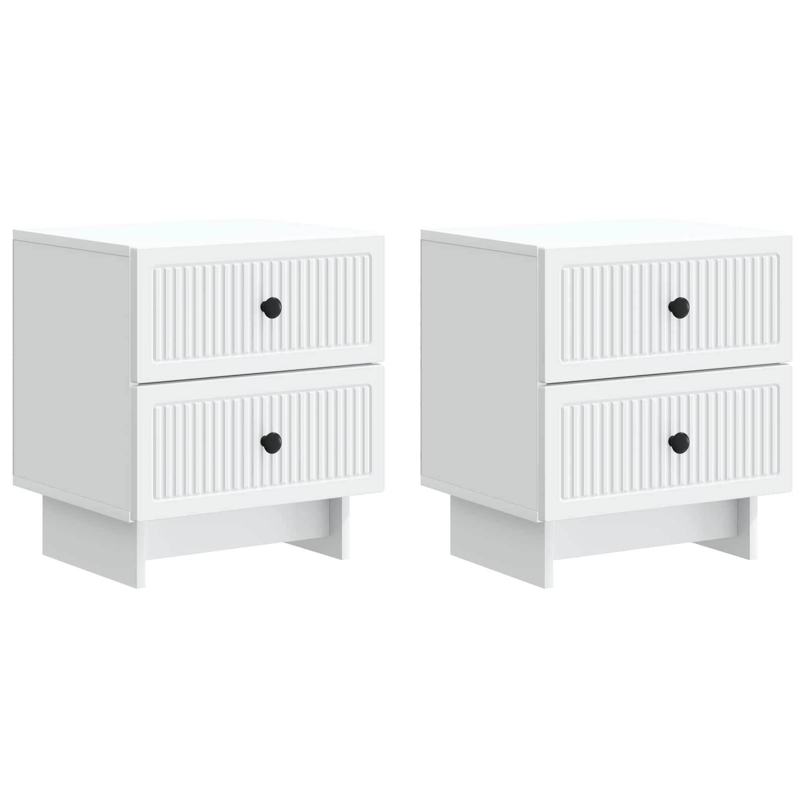 Armario de Noche 2 pcs 43 x 34,5 x 47,5 cm Madera de Ingeniería