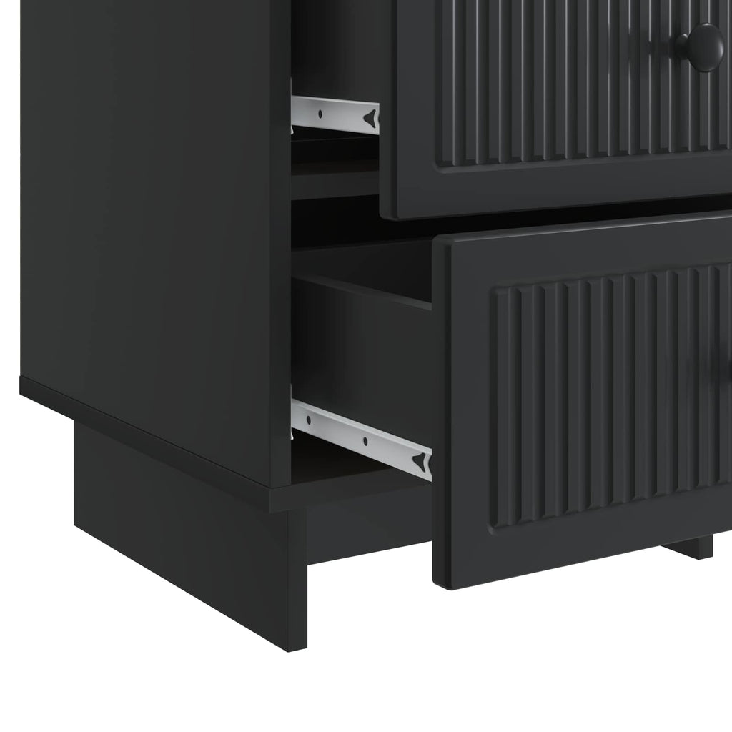 Armario de Noche Negro 43 x 41 x 66,5 cm Madera de Ingeniería