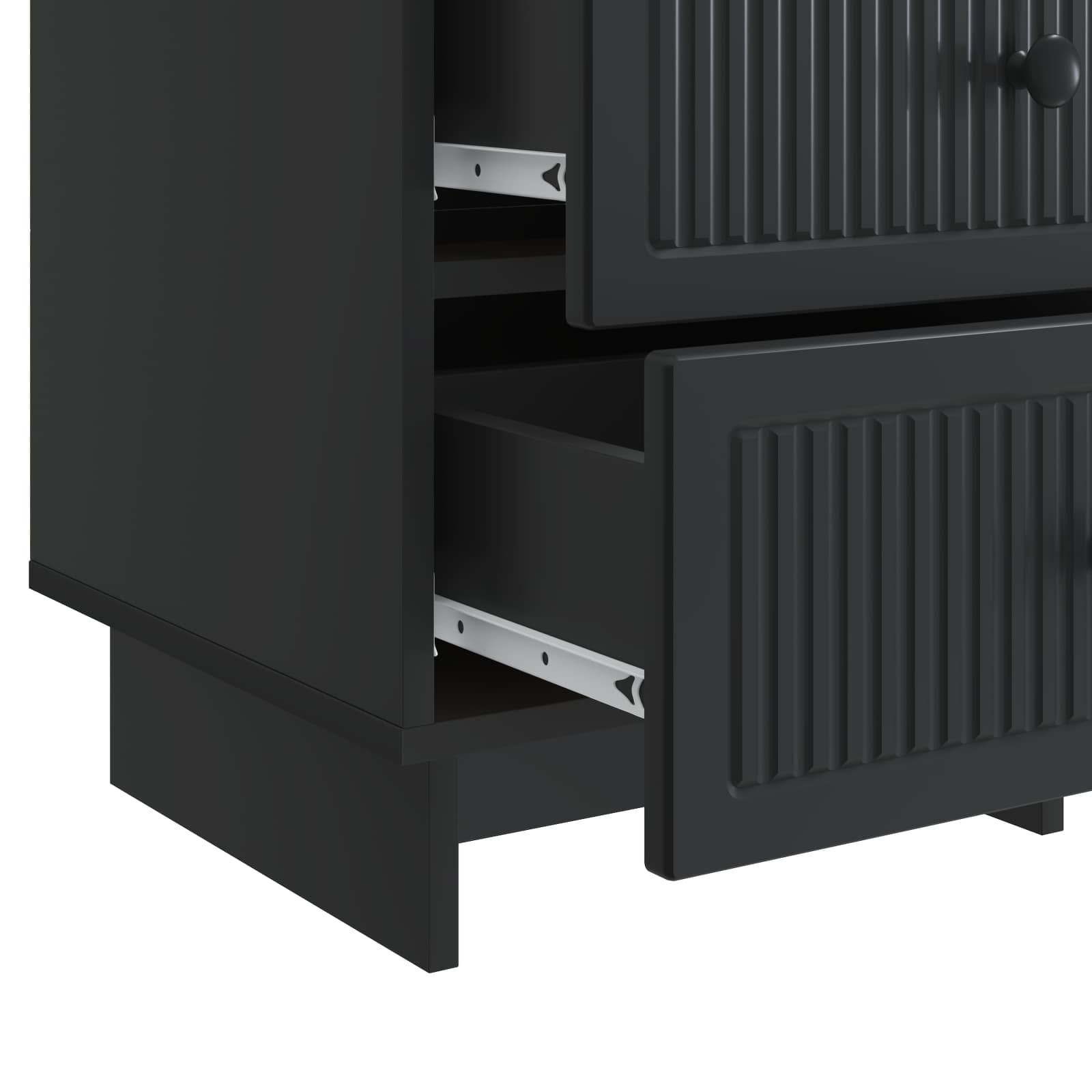 Armario de Noche Negro 43 x 41 x 66,5 cm Madera de Ingeniería