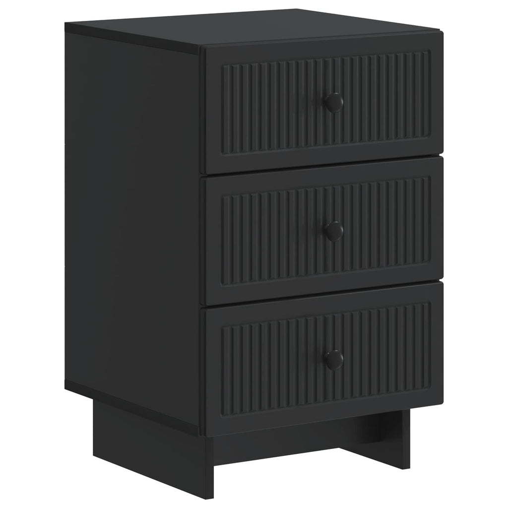 Armario de Noche Negro 43 x 41 x 66,5 cm Madera de Ingeniería