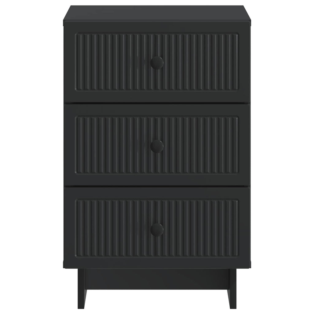 Armario de Noche Negro 43 x 41 x 66,5 cm Madera de Ingeniería