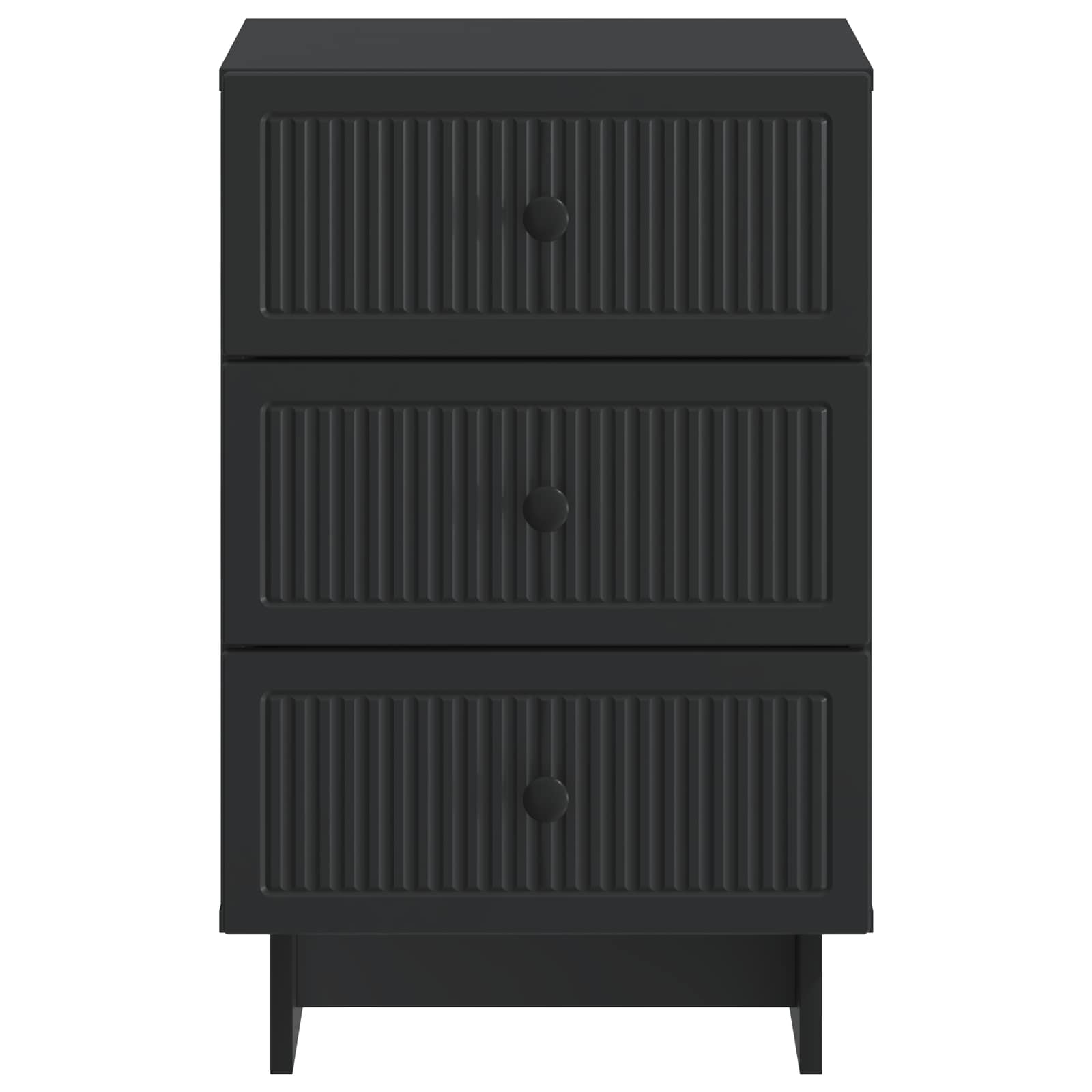 Armario de Noche Negro 43 x 41 x 66,5 cm Madera de Ingeniería