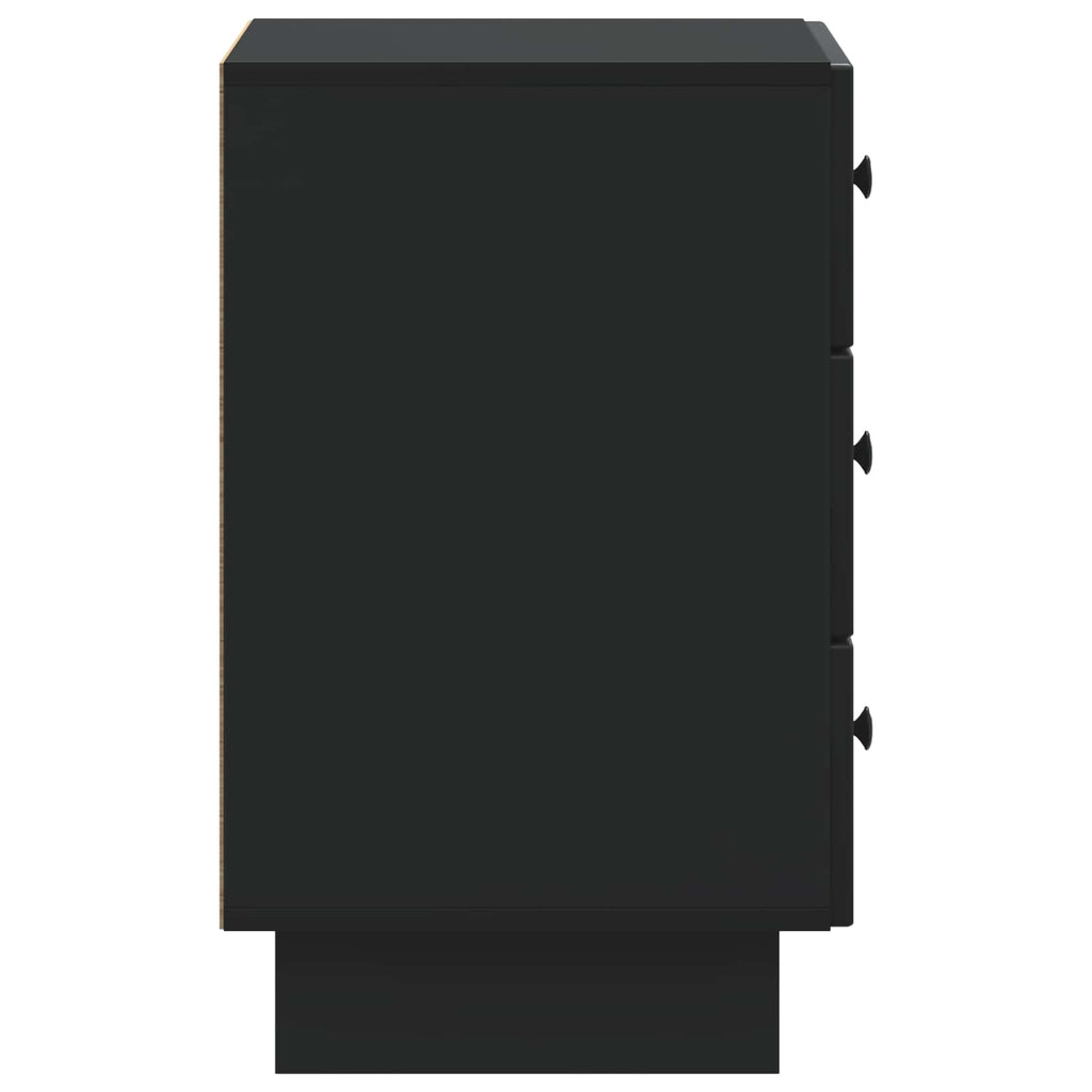 Armario de Noche Negro 43 x 41 x 66,5 cm Madera de Ingeniería