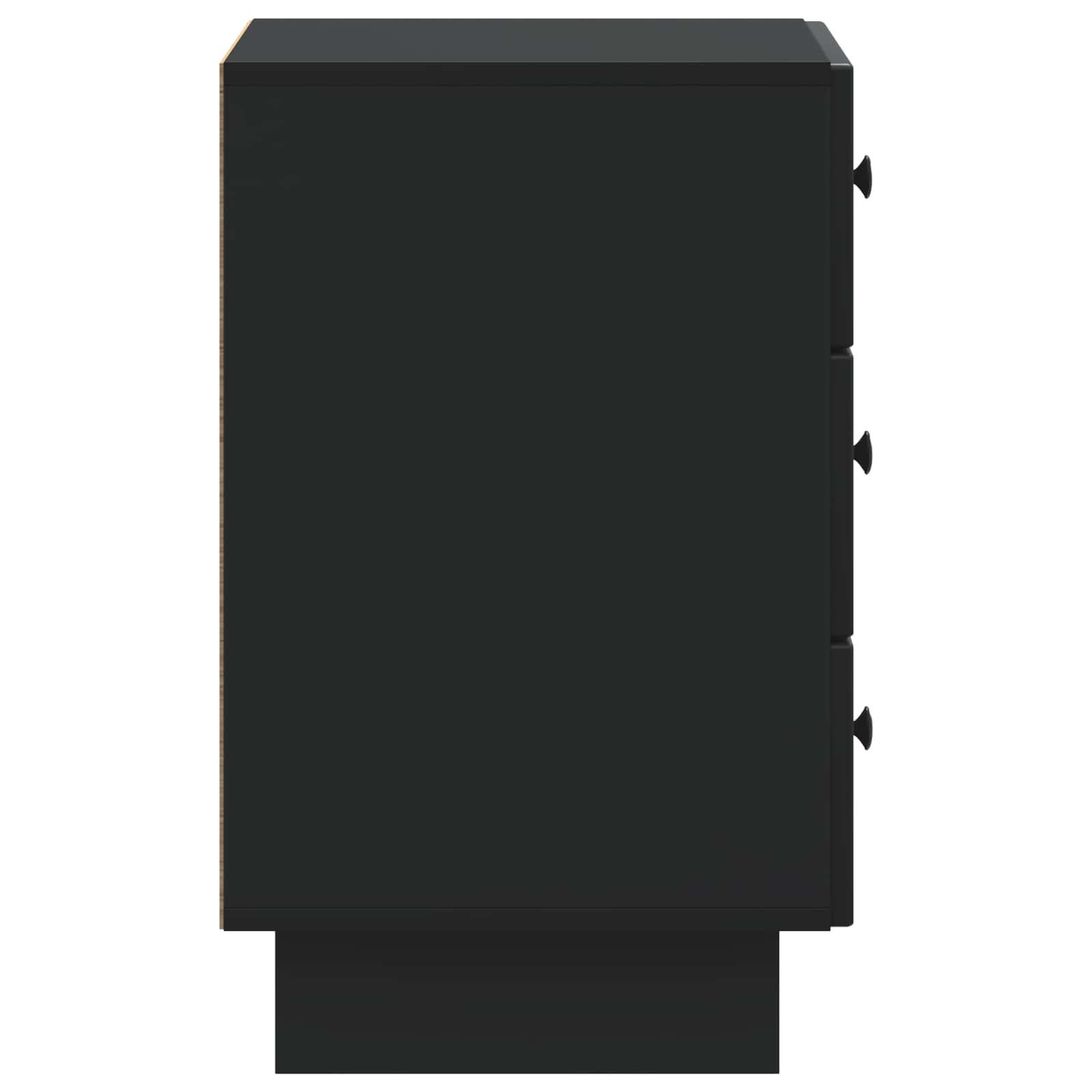 Armario de Noche Negro 43 x 41 x 66,5 cm Madera de Ingeniería