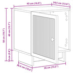 Armario de Noche 2 pcs 43 x 34,5 x 50 cm Madera de Ingeniería