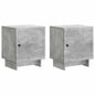 Armario de noche 2 pcs 43 x 34,5 x 50 cm madera de ingeniería 4 colores