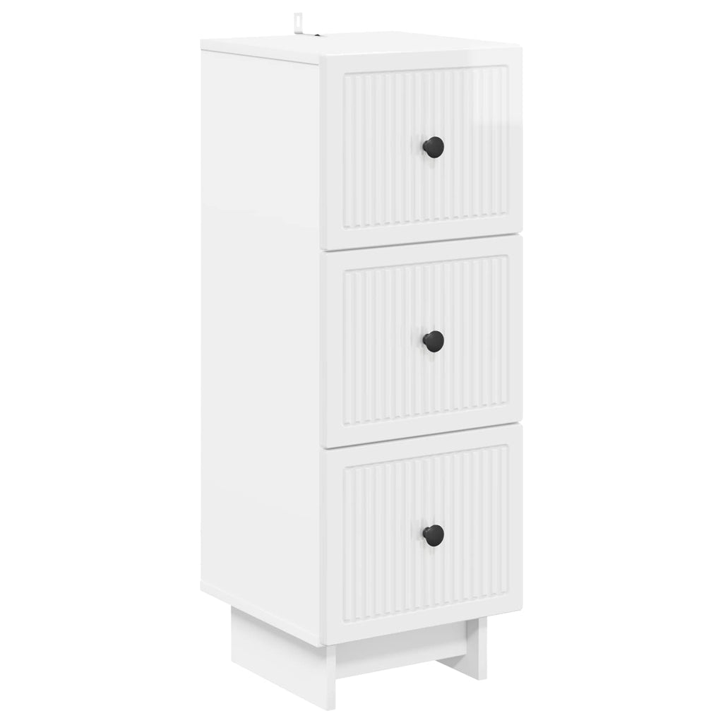 Cajonera Brillante 33 x 34,5 x 90 cm Madera de Ingeniería