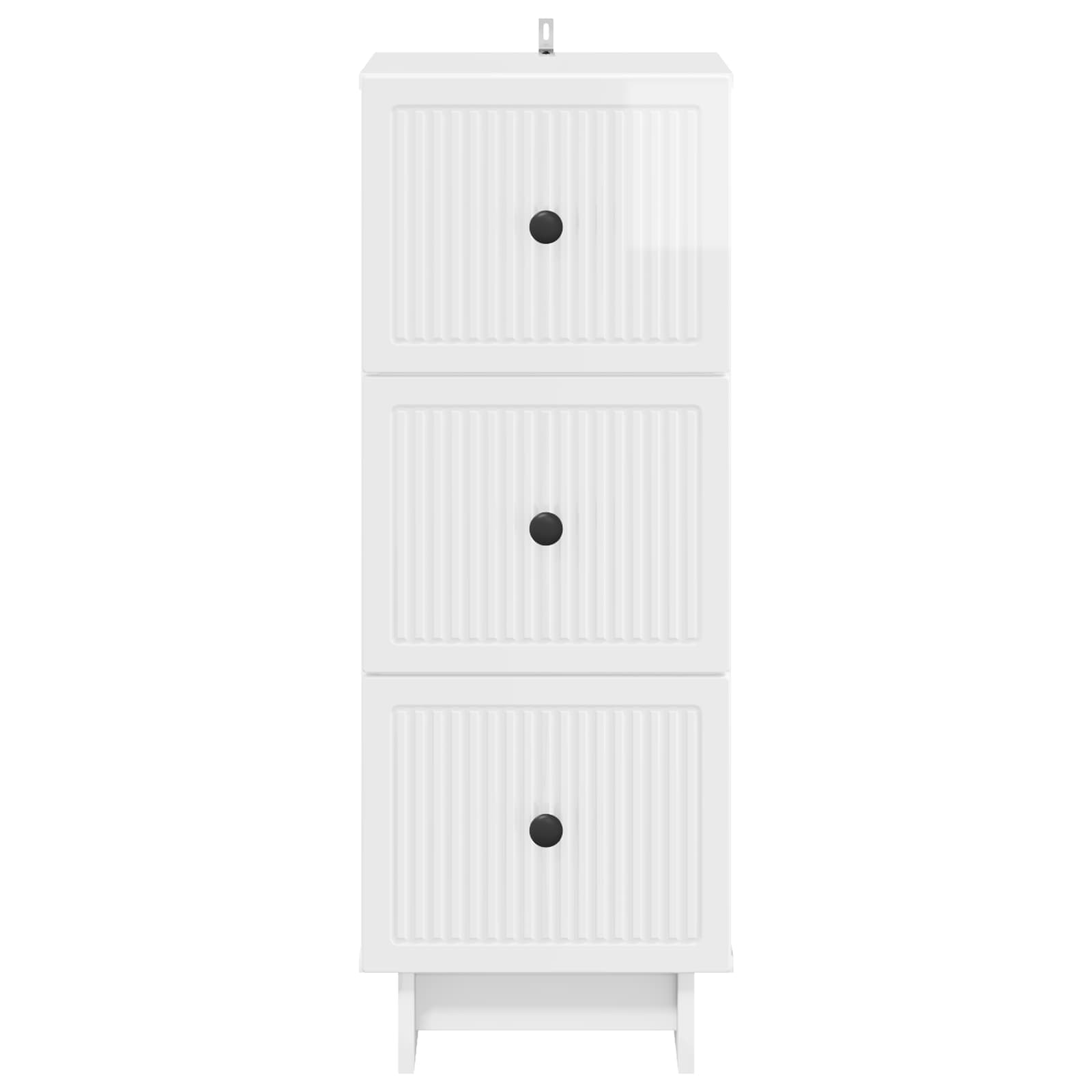 Cajonera Brillante 33 x 34,5 x 90 cm Madera de Ingeniería