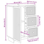 Aparador Brillante 66 x 34,5 x 90 cm Madera de Ingeniería