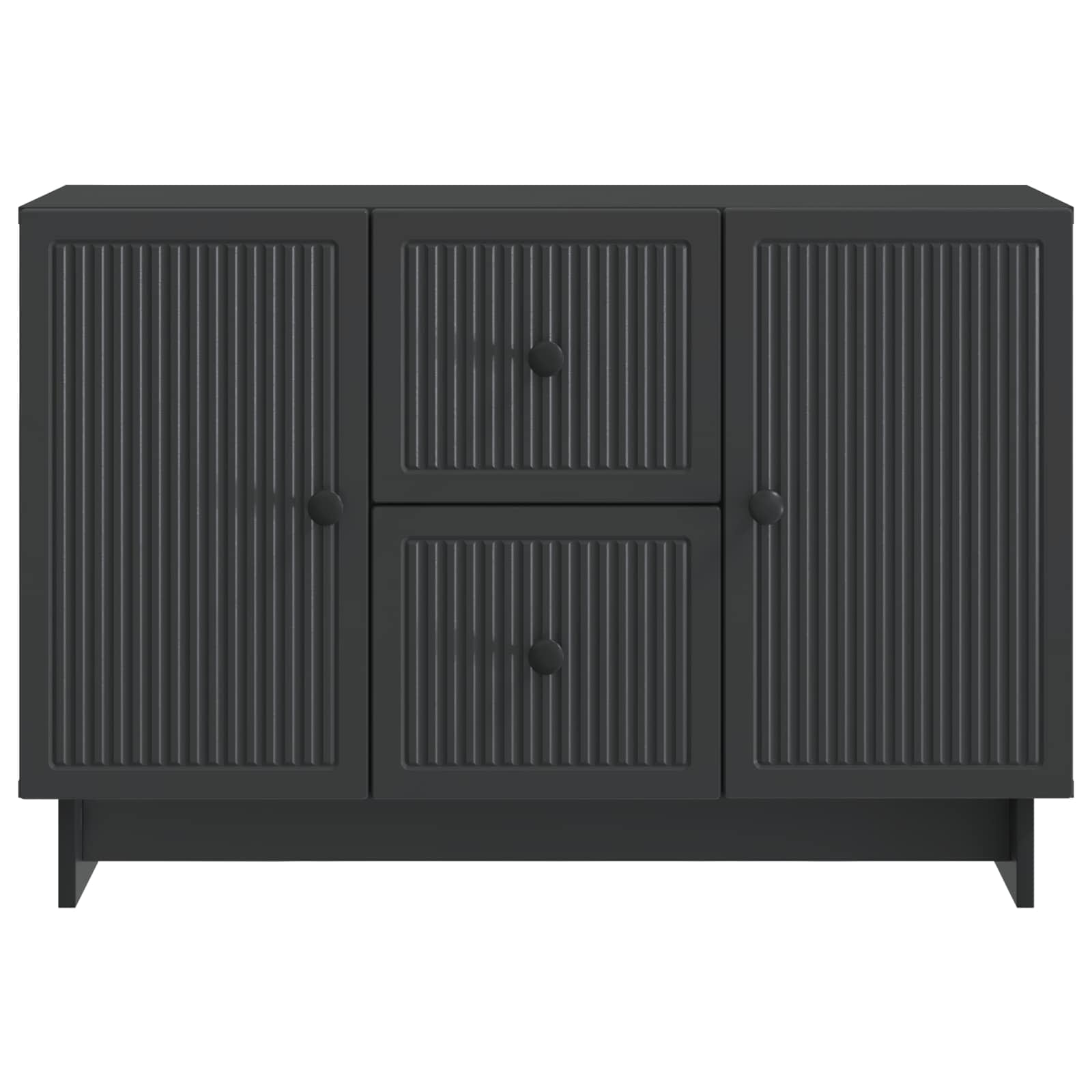 Aparador con cajón Negro 89 x 34,5 x 60 cm Madera de Ingeniería