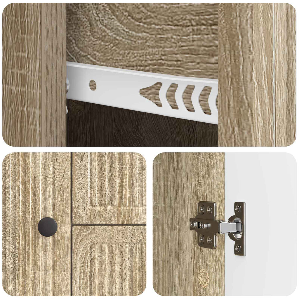 Aparador Roble Sonoma 89 x 34,5 x 60 cm Madera de Ingeniería