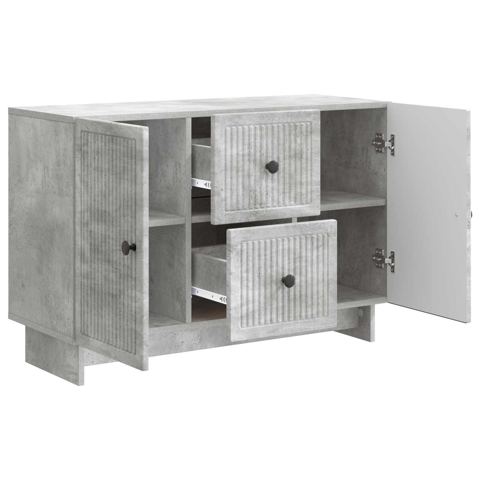 Aparador Gris Hormigón 89 x 34,5 x 60 cm Madera de Ingeniería