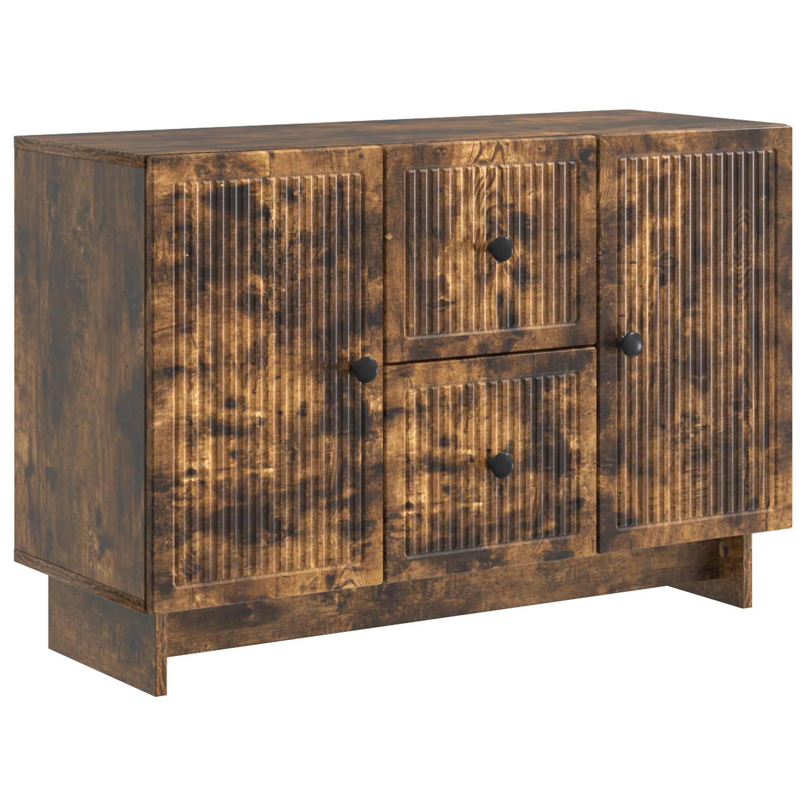 Aparador Roble Ahumado 89 x 34,5 x 60 cm Madera de Ingeniería