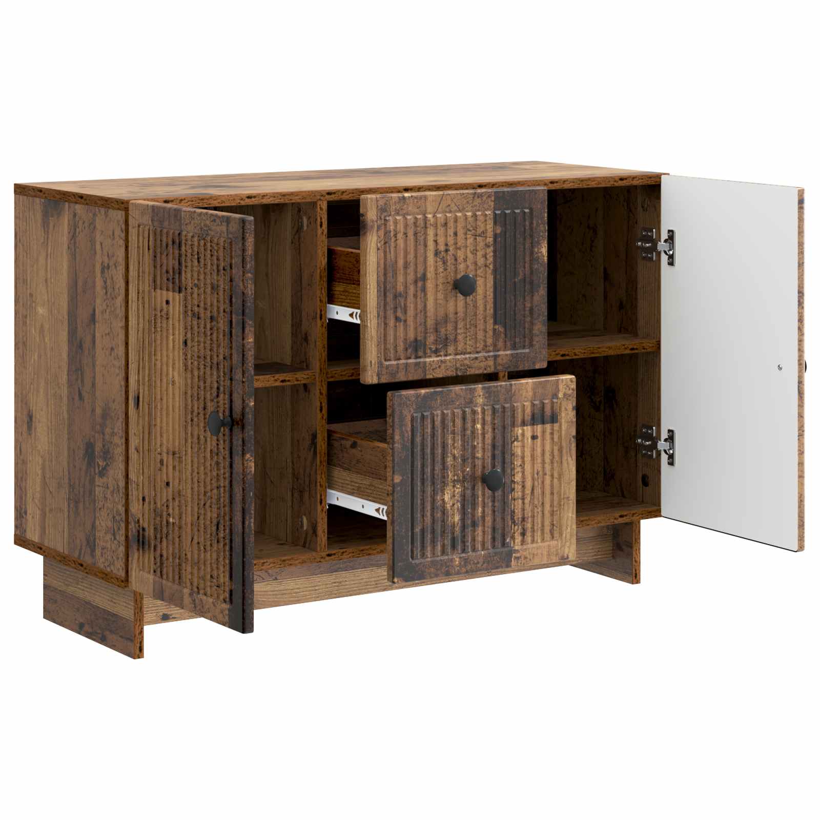Aparador con cajón Madera envejecida 89 x 34,5 x 60 cm