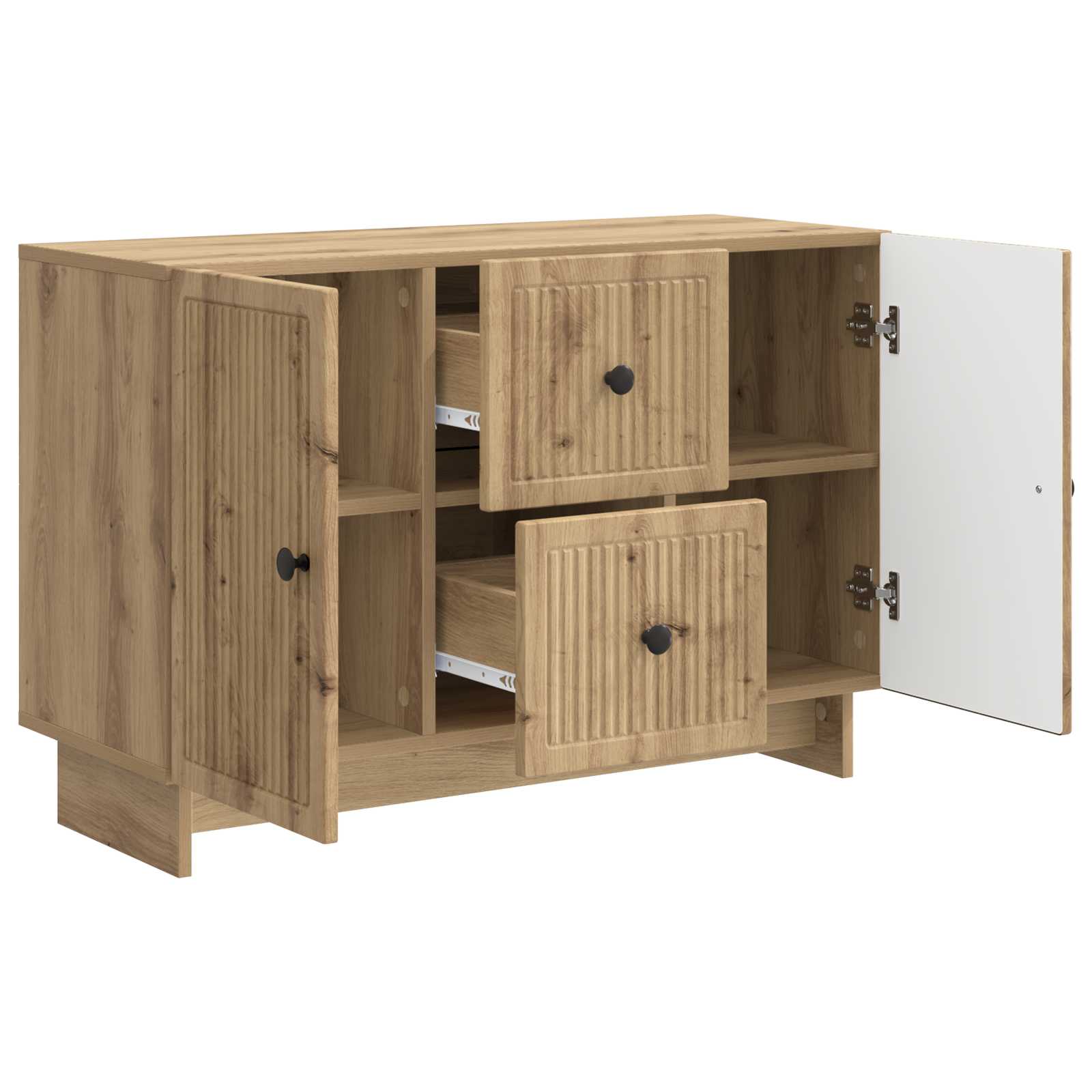 Aparador Roble Artesanal 89 x 34,5 x 60 cm Madera de Ingeniería