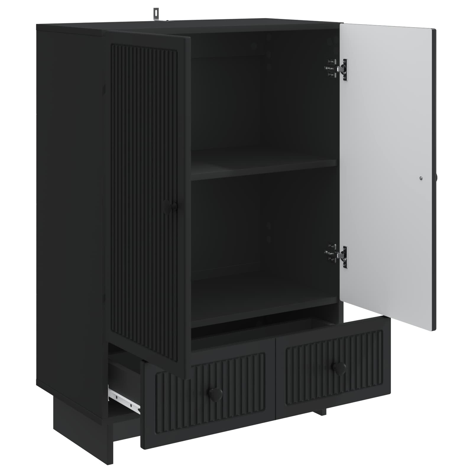 Aparador Negro 66 x 34,5 x 95 cm Madera de ingeniería