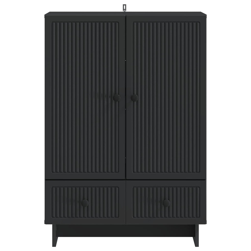 Aparador Negro 66 x 34,5 x 95 cm Madera de ingeniería