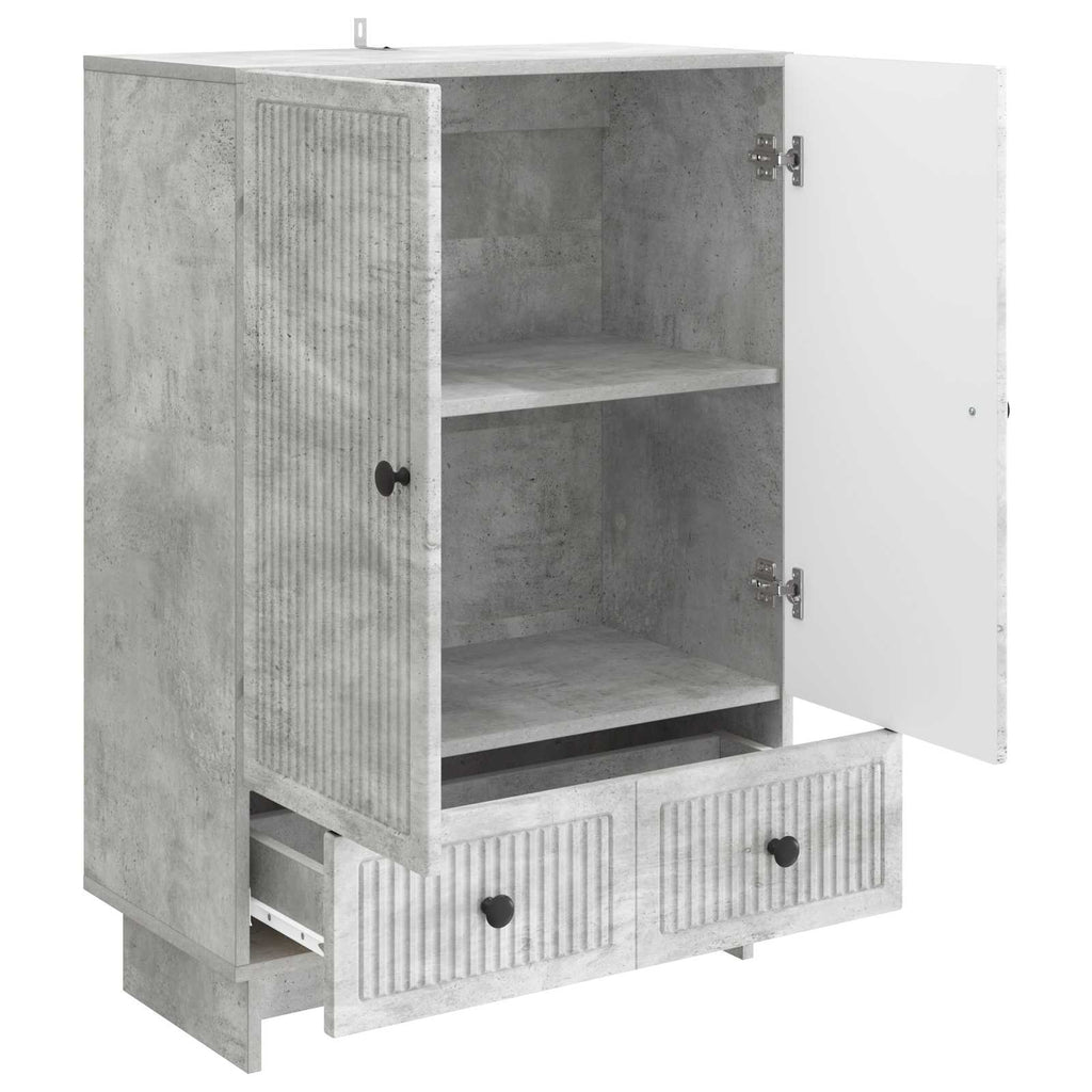 Aparador Gris Concreto 66 x 34,5 x 95 cm Madera de ingeniería