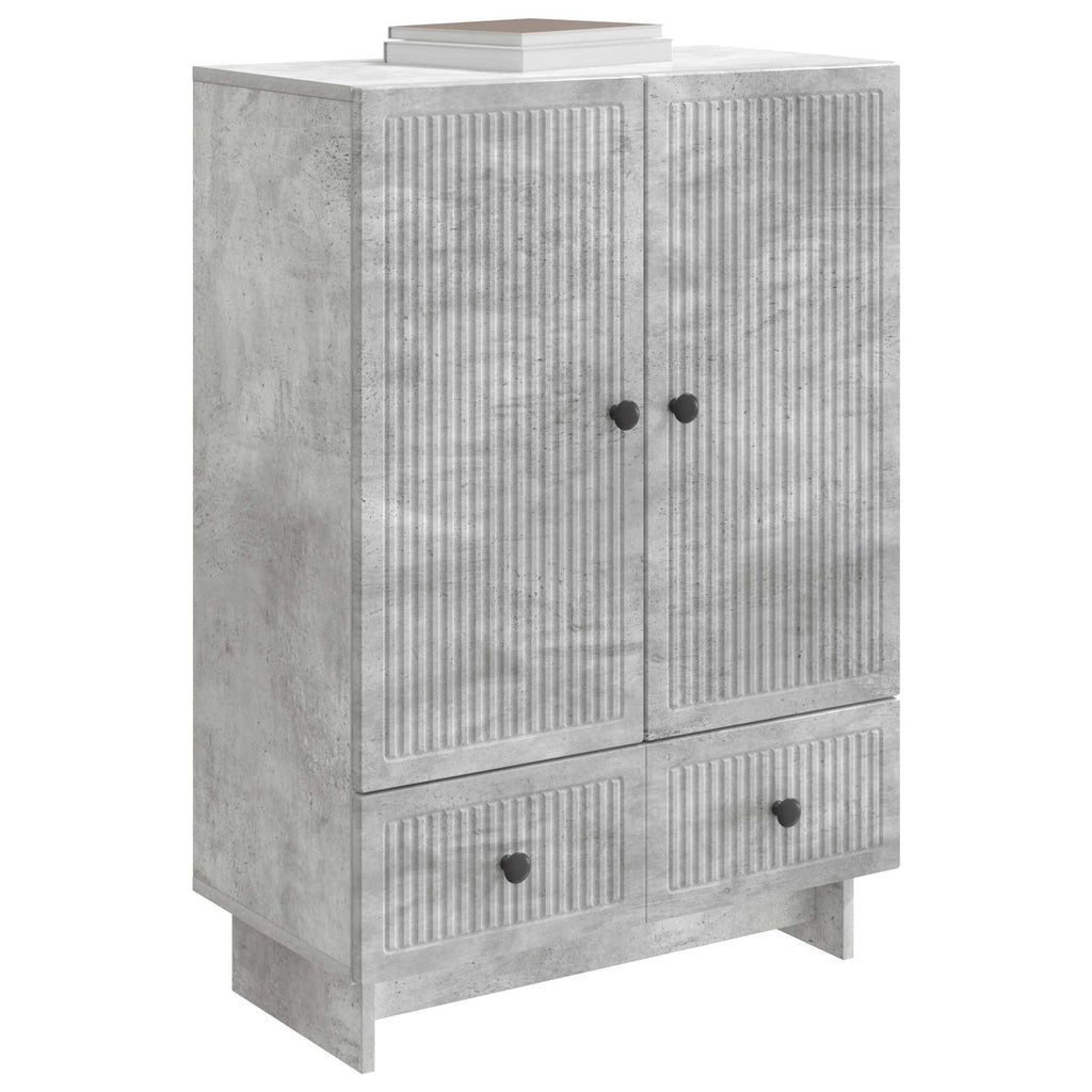 Aparador Gris Concreto 66 x 34,5 x 95 cm Madera de ingeniería