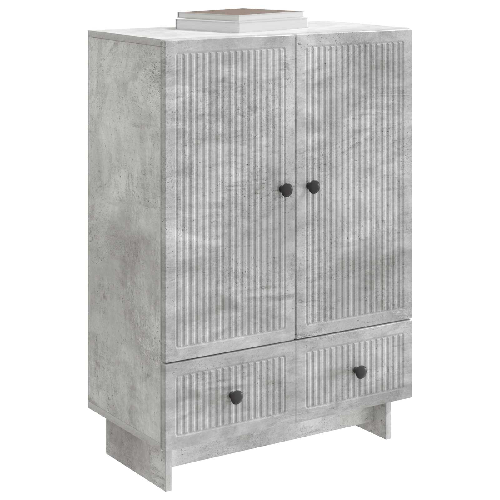 Aparador Gris Concreto 66 x 34,5 x 95 cm Madera de ingeniería