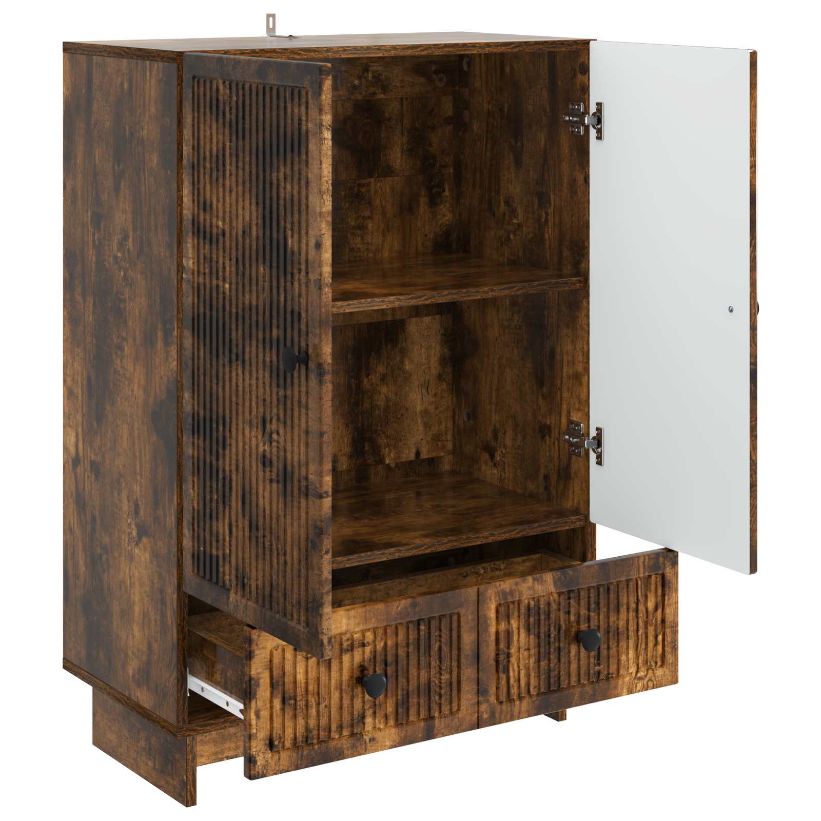 Aparador Roble Ahumado 66 x 34,5 x 95 cm Madera de ingeniería