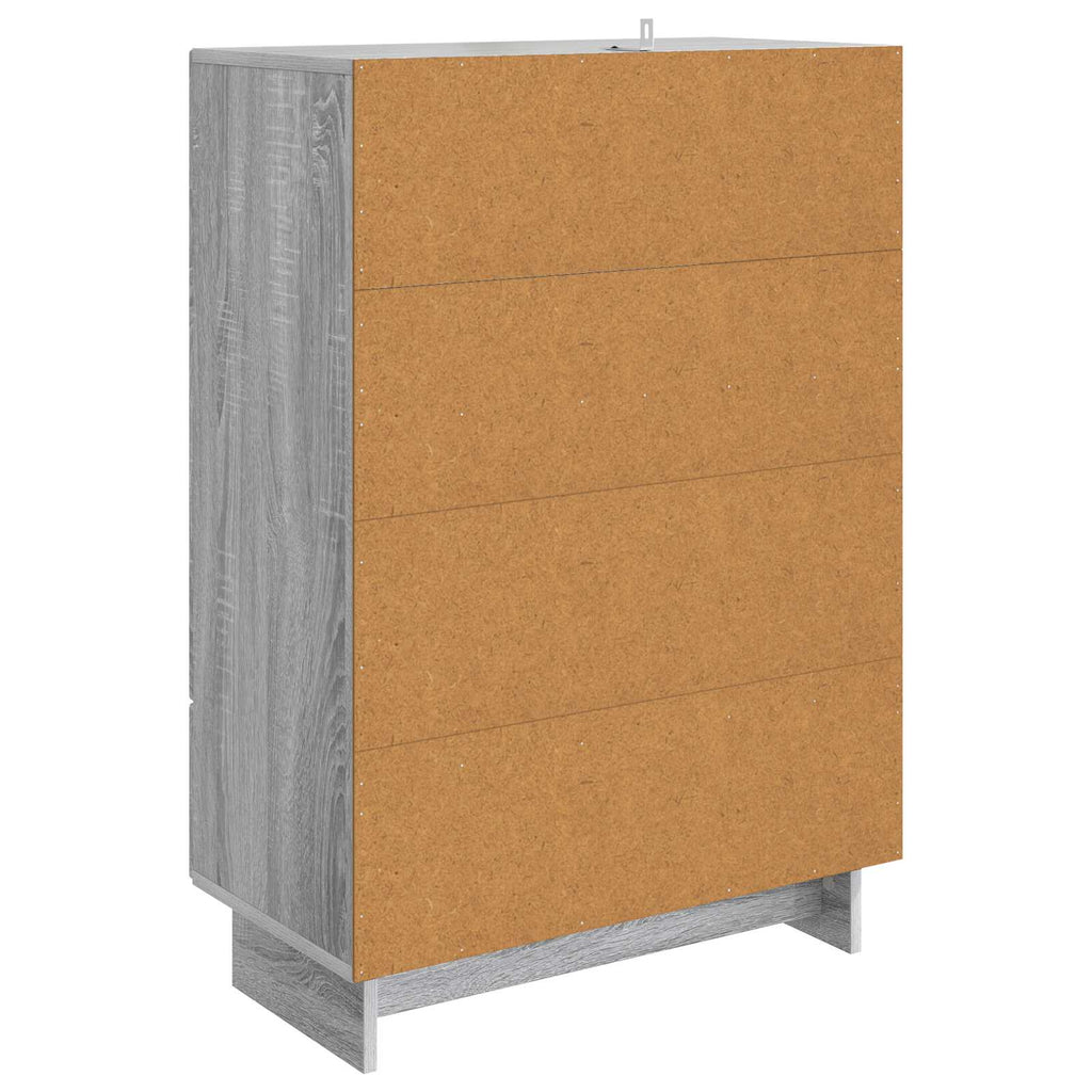Aparador Gris Sonoma 66 x 34,5 x 95 cm Madera de ingeniería