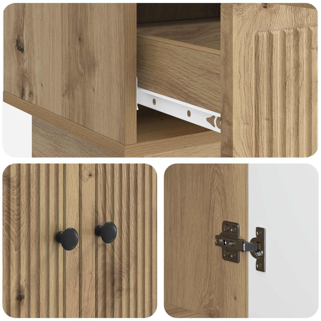 Aparador Roble Artesanal 66 x 34,5 x 95 cm Madera de ingeniería