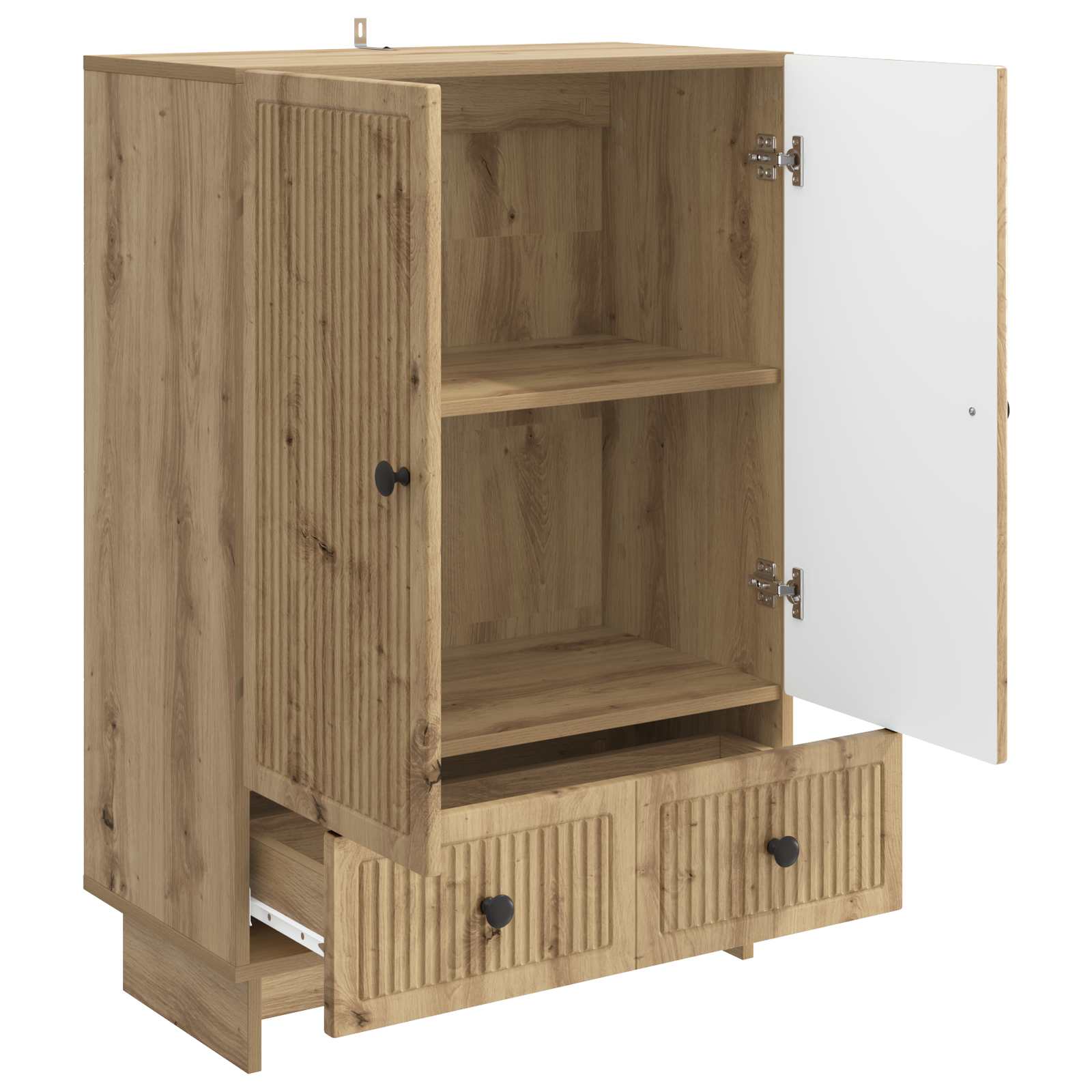 Aparador Roble Artesanal 66 x 34,5 x 95 cm Madera de ingeniería