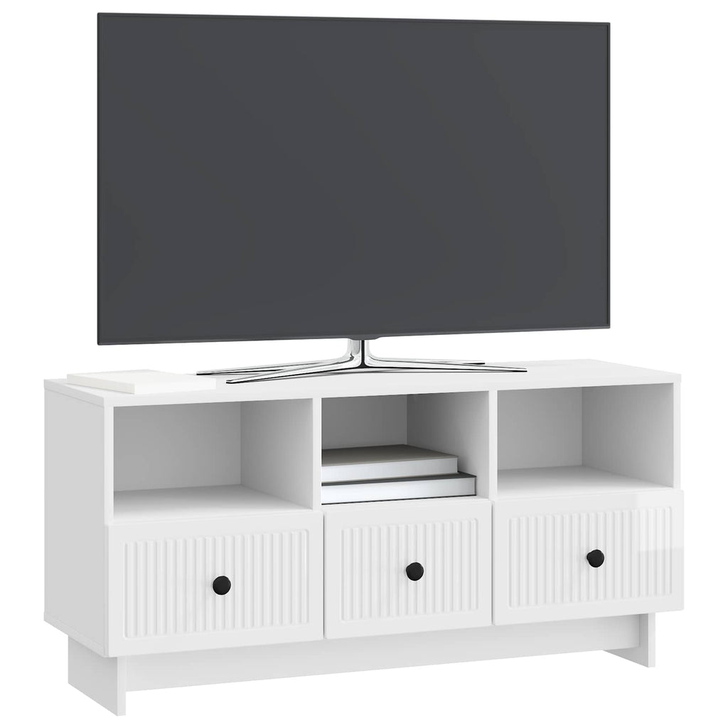 Mueble de TV Brillante 102 x 34,5 x 50 cm Madera de Ingeniería