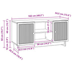 Mueble de TV 102 x 34,5 x 50 cm Blanco Brillante