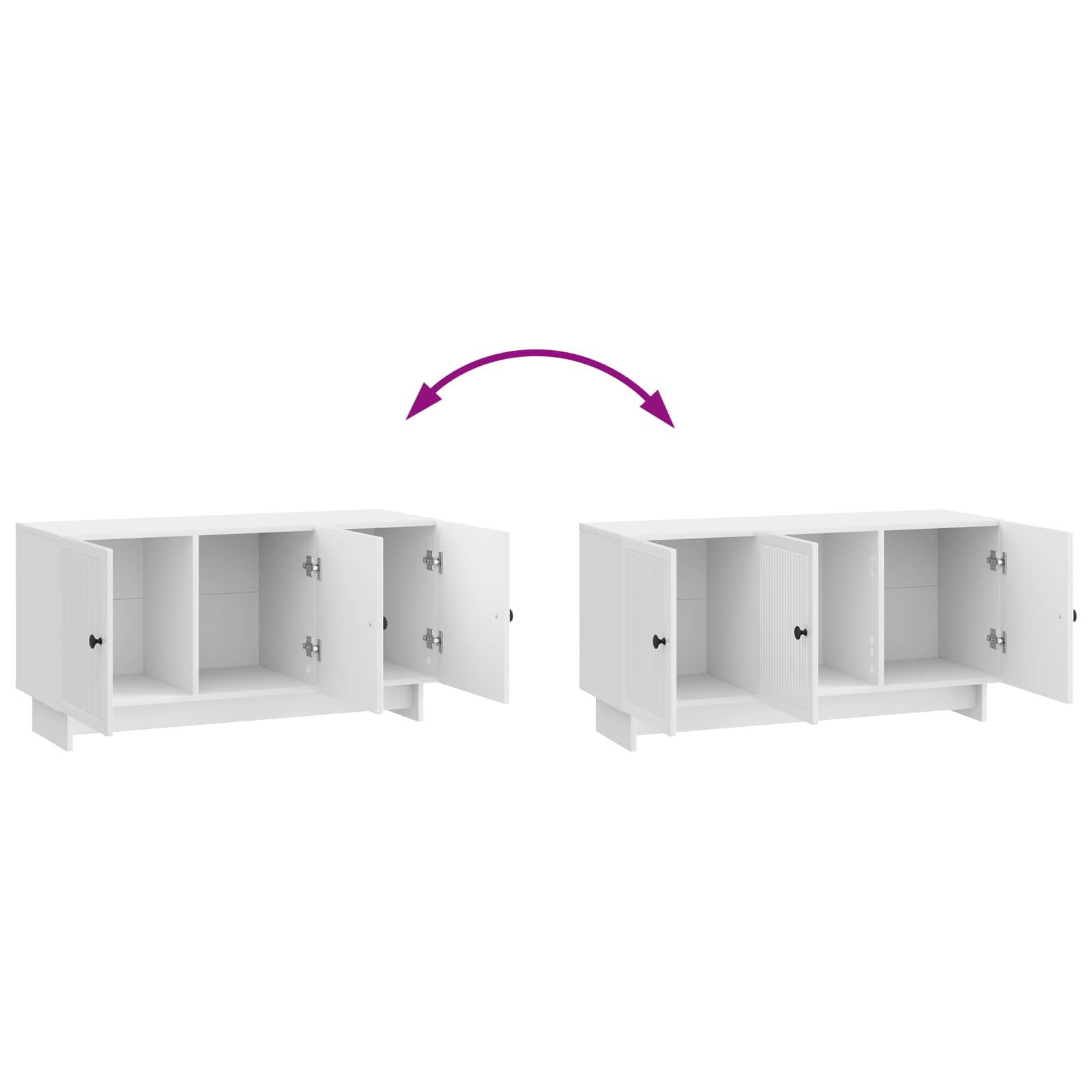 Mueble de TV Brillante 99 x 34,5 x 50 cm Madera de Ingeniería