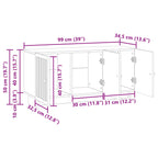 Mueble de TV Brillante 99 x 34,5 x 50 cm Madera de Ingeniería