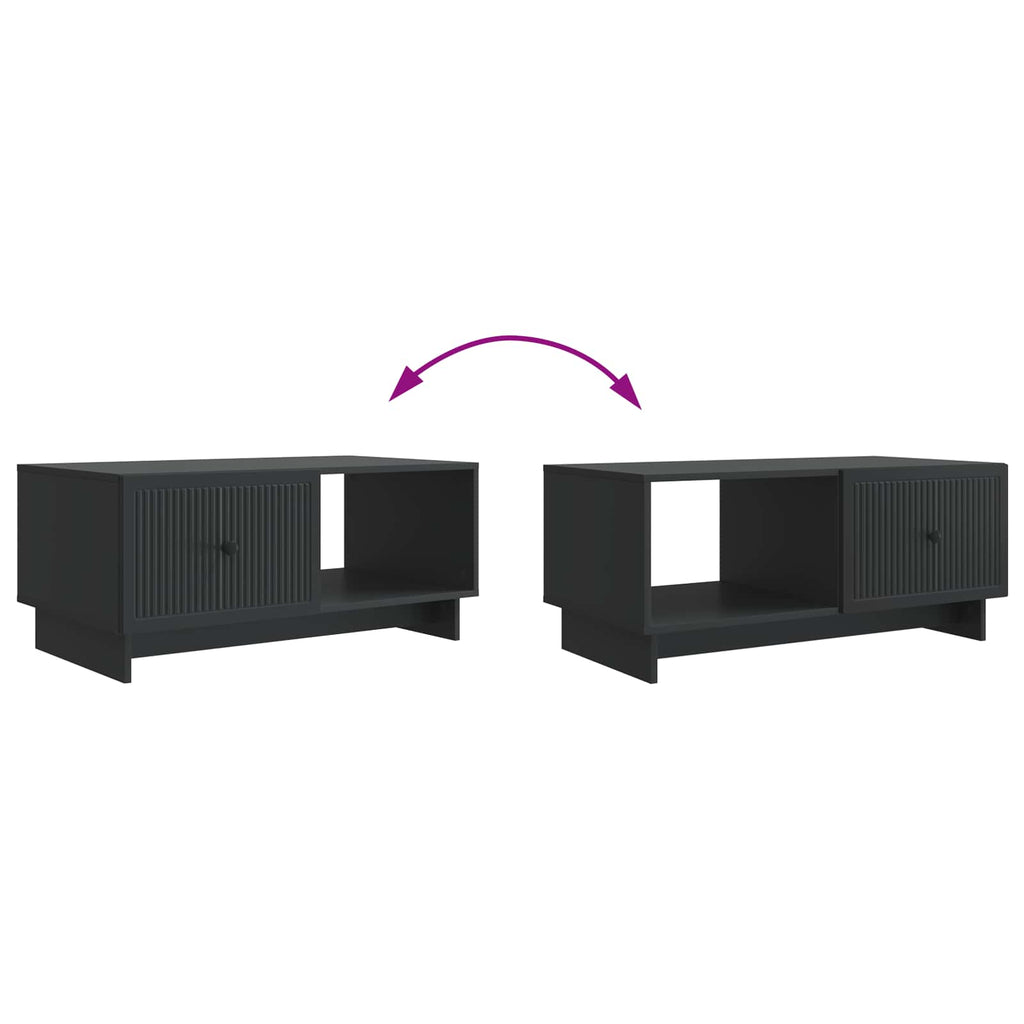 Mesa de Café Negro 90 x 50 x 40 cm Madera de Ingeniería