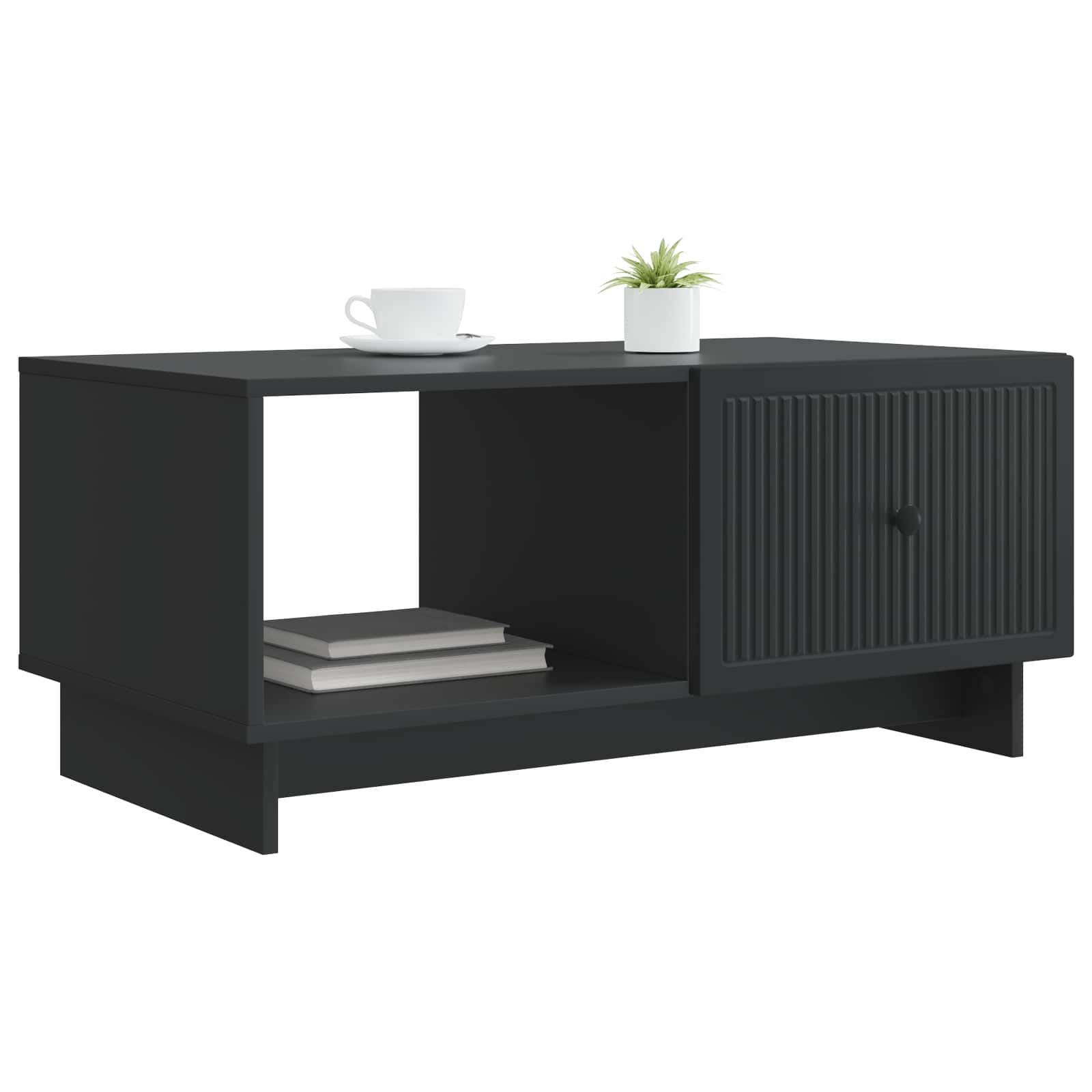 Mesa de Café Negro 90 x 50 x 40 cm Madera de Ingeniería