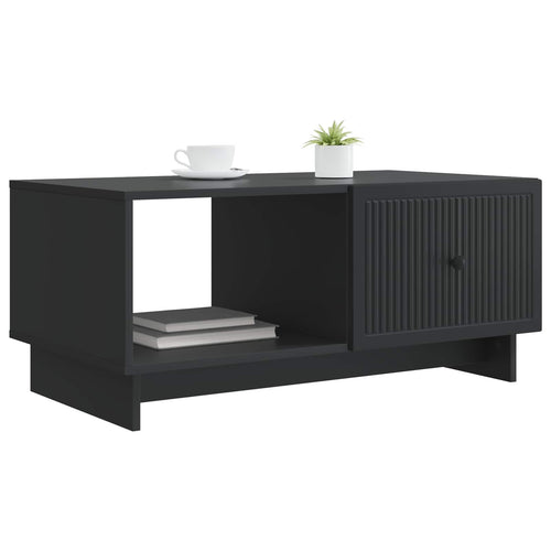 Mesa de Café Negro 90 x 50 x 40 cm Madera de Ingeniería