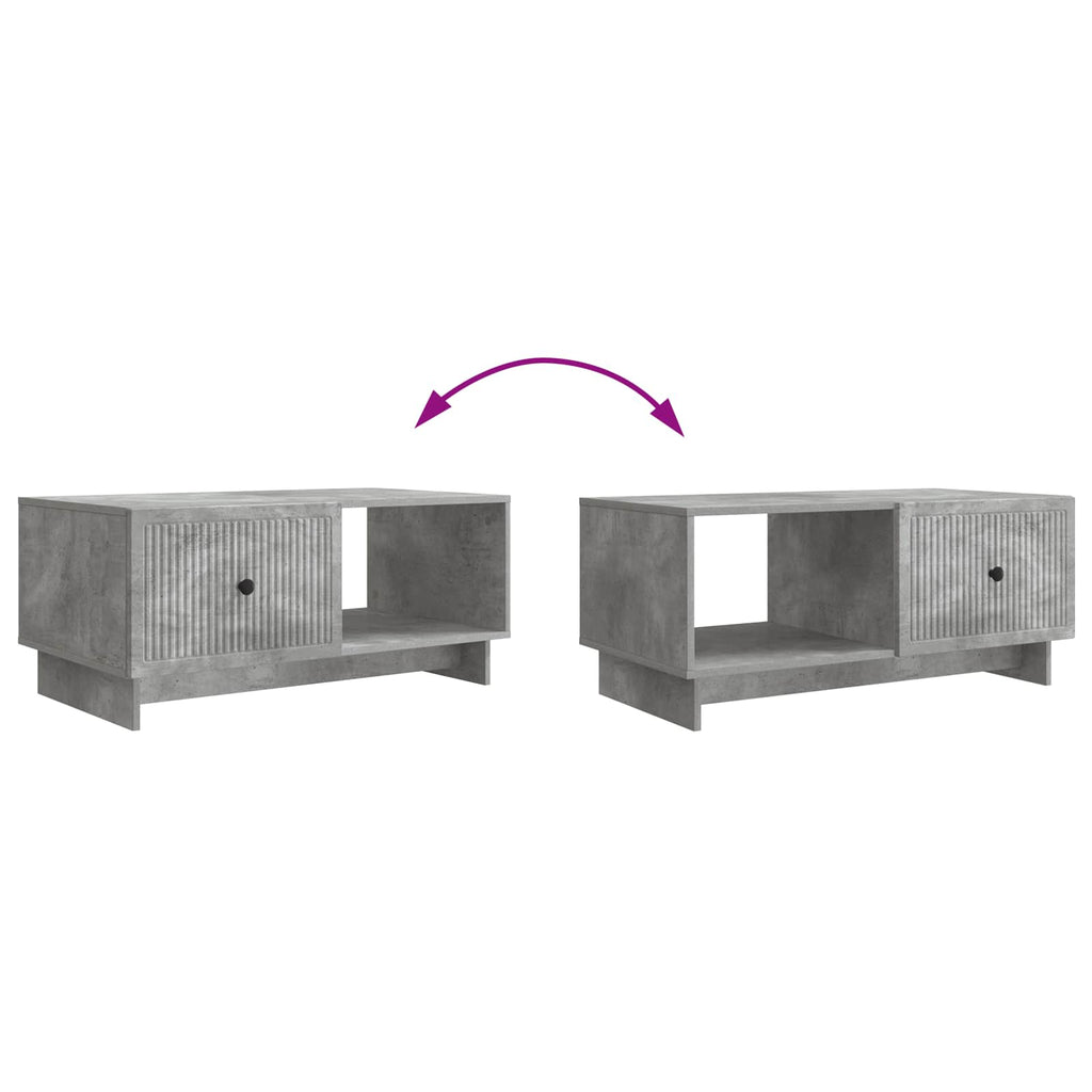 Mesa de Café Gris Hormigón 90 x 50 x 40 cm Madera de Ingeniería