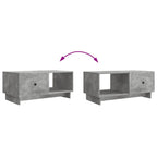 Mesa de Café Gris Hormigón 90 x 50 x 40 cm Madera de Ingeniería