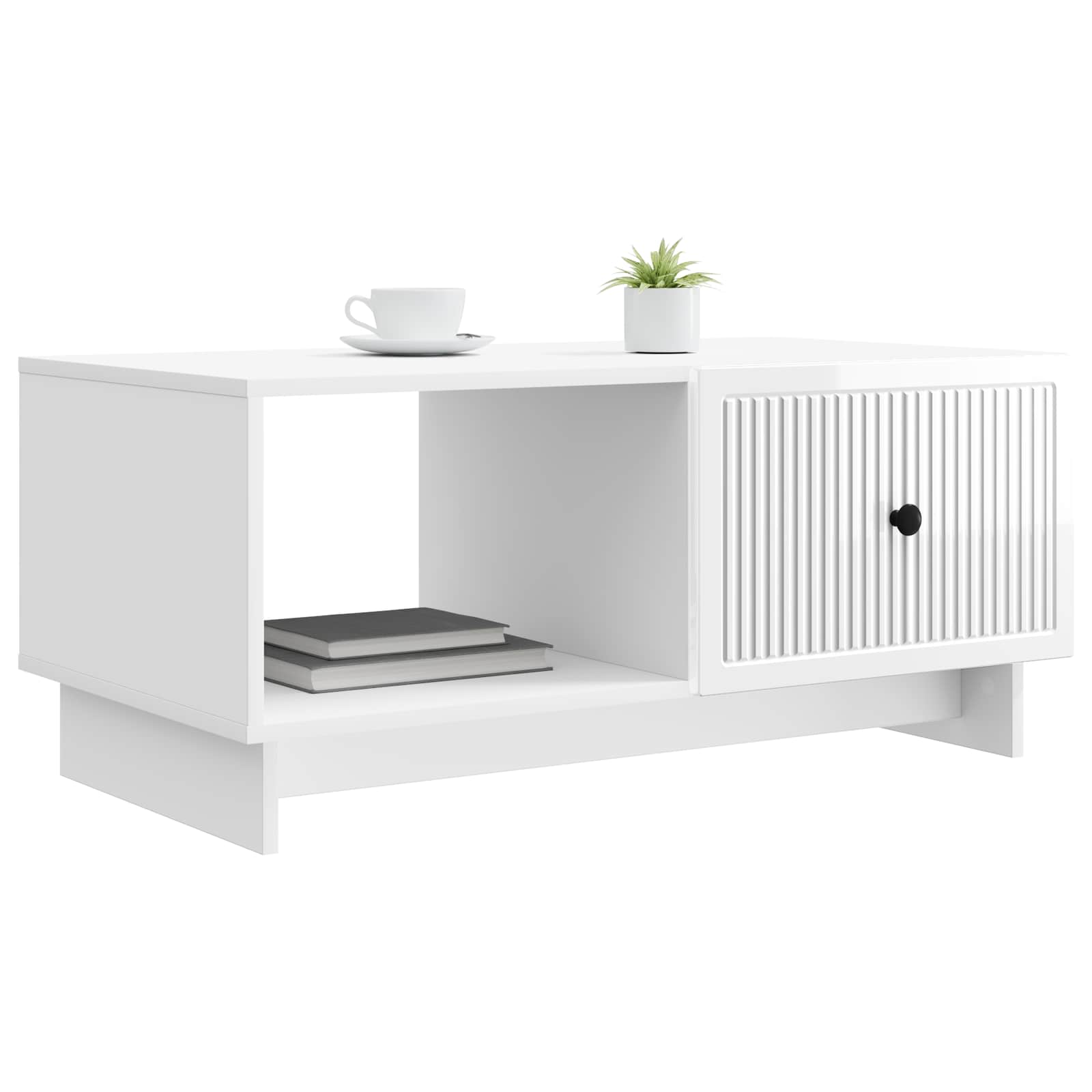 Mesa de Café Brillante 90 x 50 x 40 cm Madera de Ingeniería