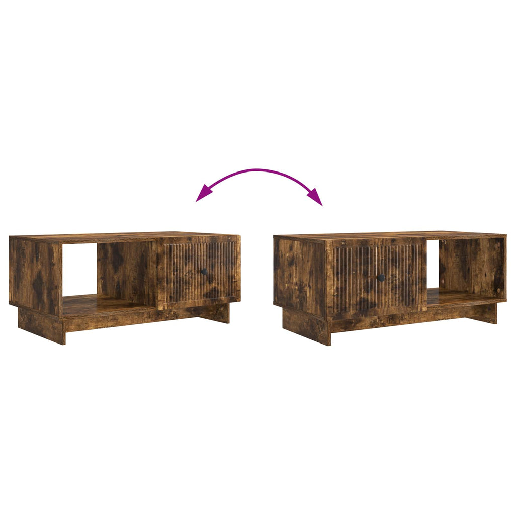 Mesa de Café Roble Ahumado 90 x 50 x 40 cm Madera de Ingeniería