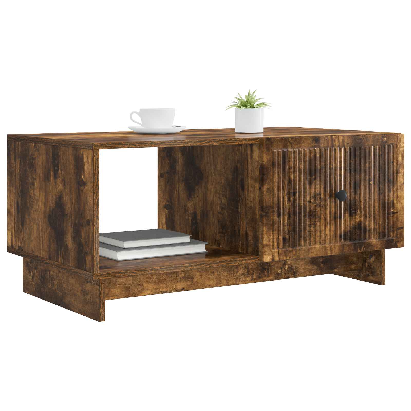 Mesa de Café Roble Ahumado 90 x 50 x 40 cm Madera de Ingeniería