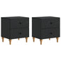 Armario de Noche con cajón 2 pcs Marrón miel 40 x 33 x 46 cm